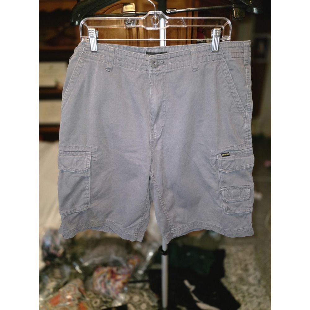 Stanley Cargo Shorts For Men Size 38. 7 Pockets 10" Inseam.  Dark Gray. Hiking,